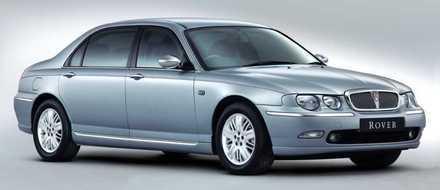 <I> </I>En officiell bild p nya Rover 75 Vanden Plas som presenterades p Geneve-mssan i mars 2002.