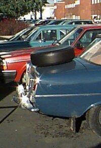 <I> The sparewheel is elegantly mounted on the boot.</I>