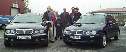 <I>Ny stor Rover 75 Tourer eller ny liten Rover 25 var frågan för dagen när Roverklubben träffades hos Wölkes bil för provkörning.</I> 