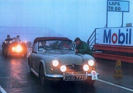 This is from "Le Jog" 1996. It's the third day of the rally and Ian is on the Knockhill Racing Circuit near Edinburgh.