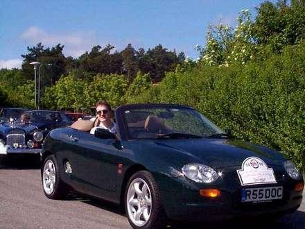 Paul is lined up for start in British Car Week Rally in Gothenburg, May 2000. 
