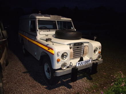 Simon 's 109 Land Rover Police car from 1978.
